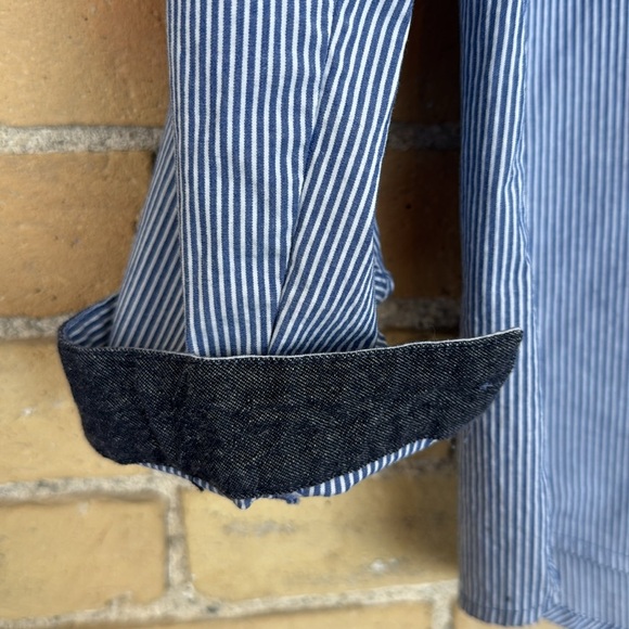 Esprit -EDC Blue and White Striped Shirt - Picture 2 of 4